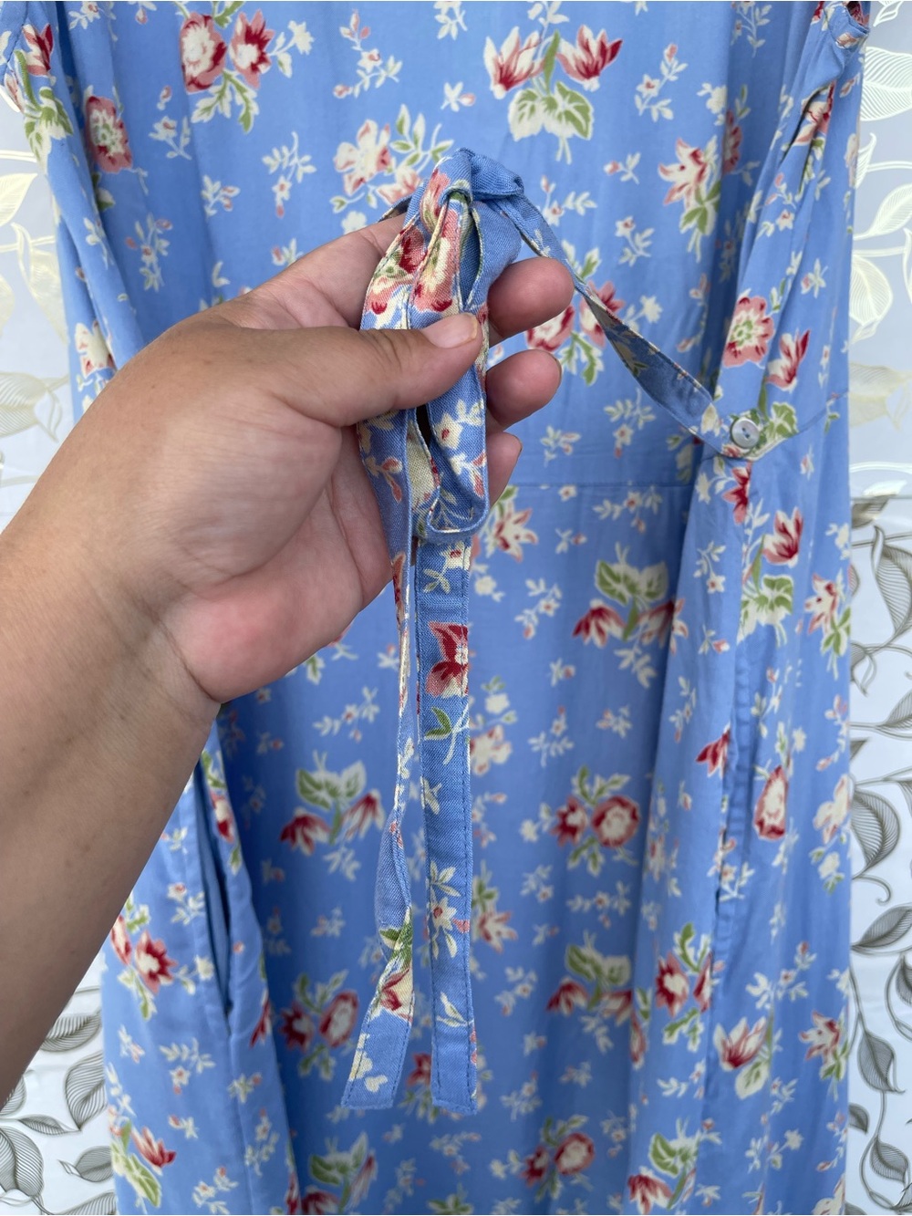 April Cornell Grandmacore Floral Button Front Dress Size Large Pockets - Picture 13 of 14